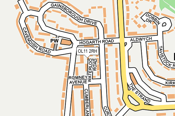 OL11 2RH map - OS OpenMap – Local (Ordnance Survey)