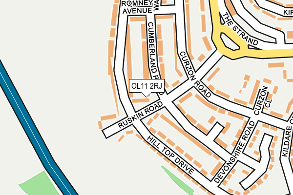 OL11 2RJ map - OS OpenMap – Local (Ordnance Survey)