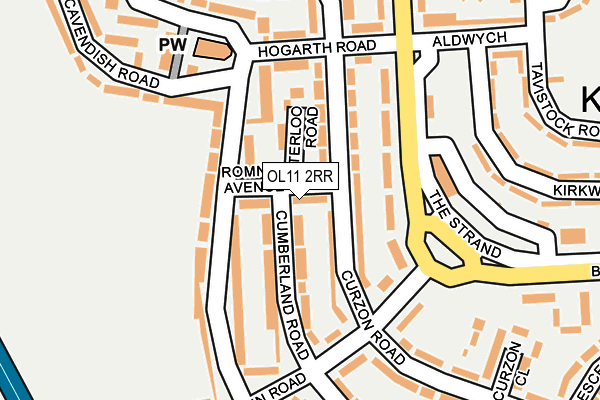 OL11 2RR map - OS OpenMap – Local (Ordnance Survey)