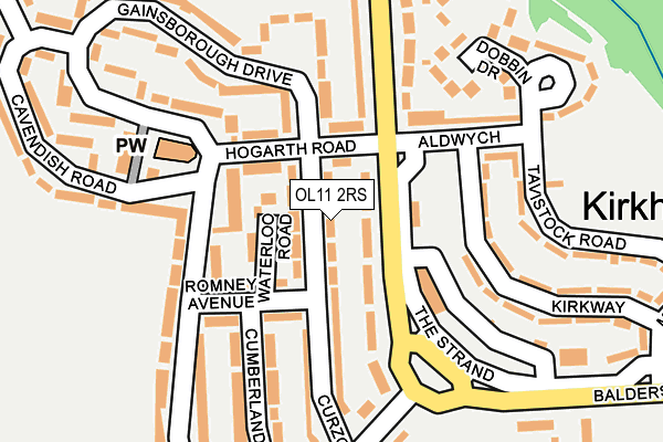 OL11 2RS map - OS OpenMap – Local (Ordnance Survey)