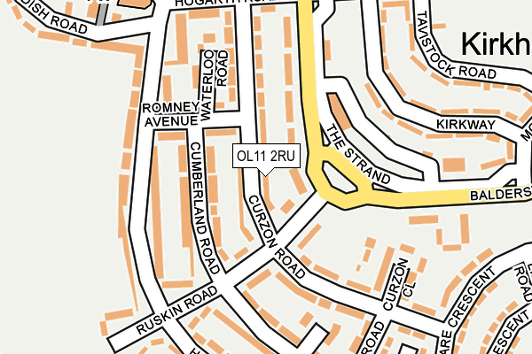 OL11 2RU map - OS OpenMap – Local (Ordnance Survey)