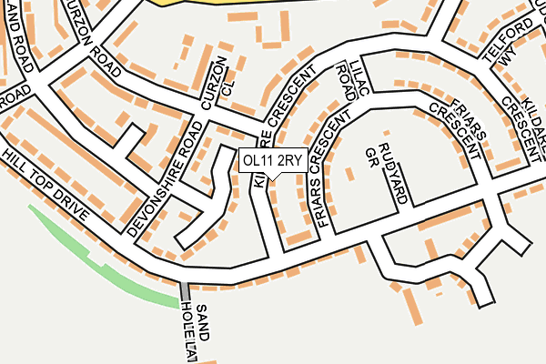 OL11 2RY map - OS OpenMap – Local (Ordnance Survey)