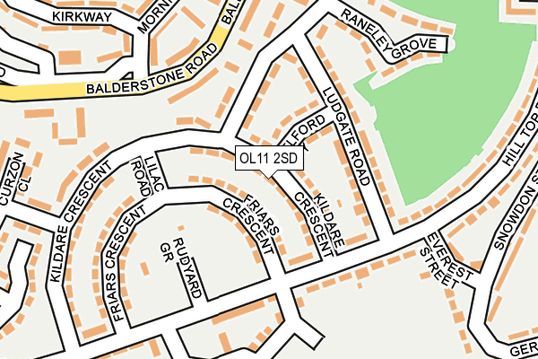 OL11 2SD map - OS OpenMap – Local (Ordnance Survey)