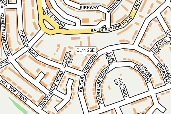 OL11 2SE map - OS OpenMap – Local (Ordnance Survey)