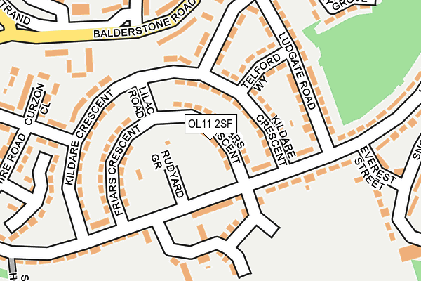 OL11 2SF map - OS OpenMap – Local (Ordnance Survey)