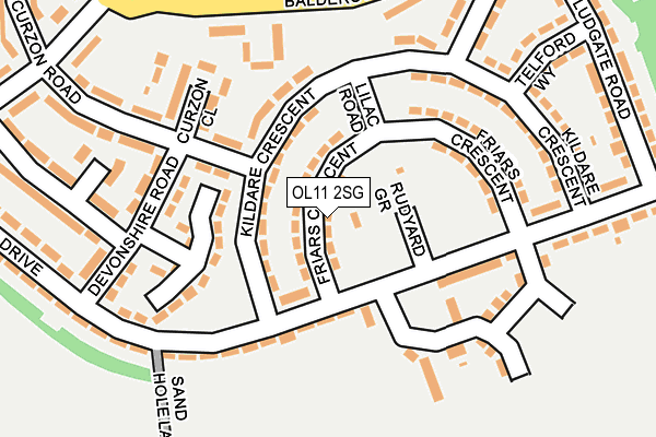 OL11 2SG map - OS OpenMap – Local (Ordnance Survey)