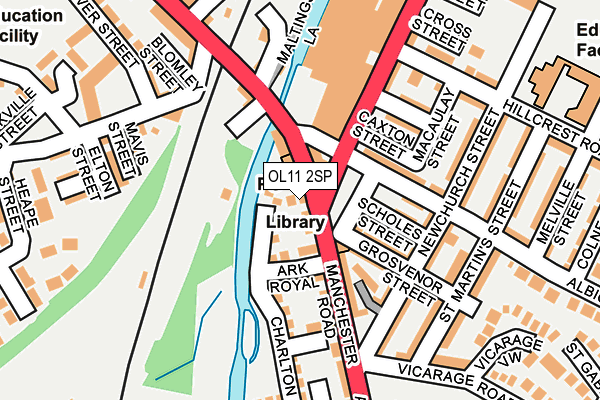 OL11 2SP map - OS OpenMap – Local (Ordnance Survey)