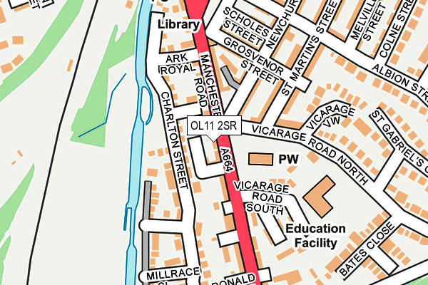 OL11 2SR map - OS OpenMap – Local (Ordnance Survey)