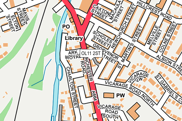 OL11 2ST map - OS OpenMap – Local (Ordnance Survey)