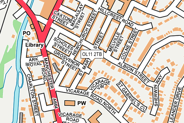 OL11 2TB map - OS OpenMap – Local (Ordnance Survey)