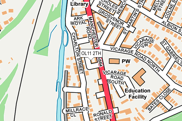 OL11 2TH map - OS OpenMap – Local (Ordnance Survey)