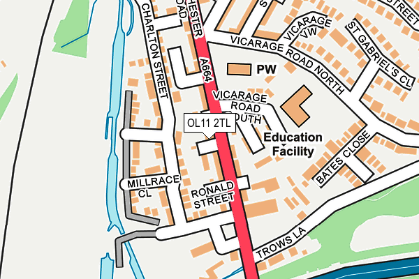 OL11 2TL map - OS OpenMap – Local (Ordnance Survey)