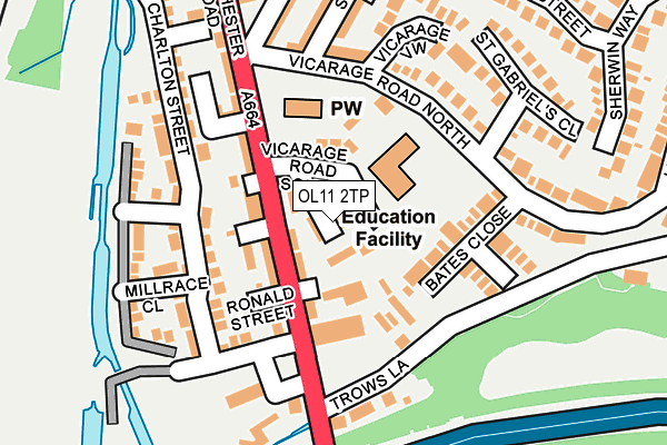 OL11 2TP map - OS OpenMap – Local (Ordnance Survey)