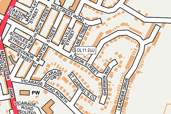 OL11 2UJ map - OS OpenMap – Local (Ordnance Survey)