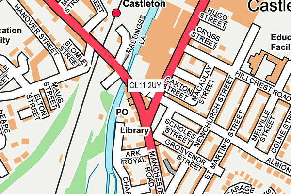 OL11 2UY map - OS OpenMap – Local (Ordnance Survey)