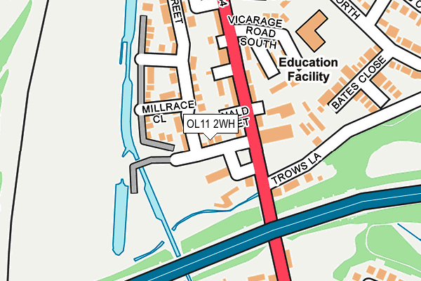 OL11 2WH map - OS OpenMap – Local (Ordnance Survey)