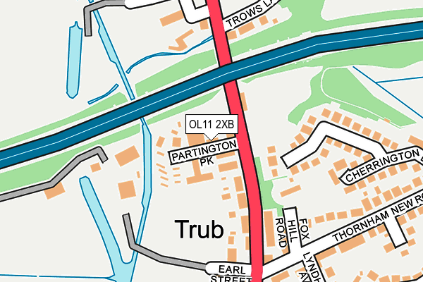 OL11 2XB map - OS OpenMap – Local (Ordnance Survey)