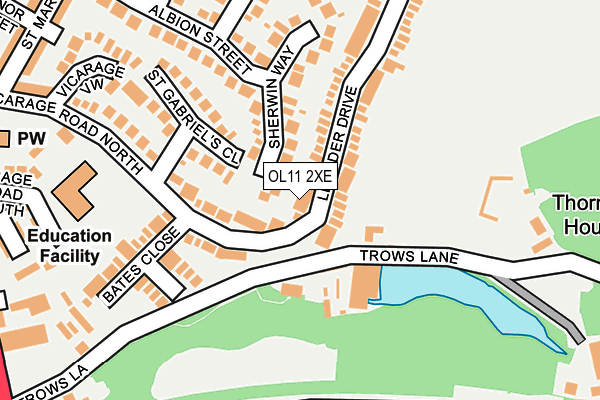 OL11 2XE map - OS OpenMap – Local (Ordnance Survey)