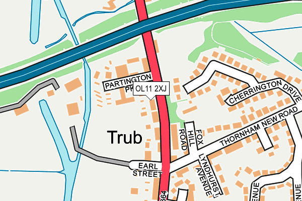 OL11 2XJ map - OS OpenMap – Local (Ordnance Survey)