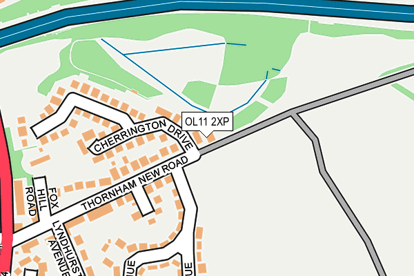 OL11 2XP map - OS OpenMap – Local (Ordnance Survey)