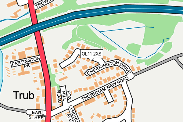 OL11 2XS map - OS OpenMap – Local (Ordnance Survey)