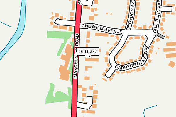 OL11 2XZ map - OS OpenMap – Local (Ordnance Survey)