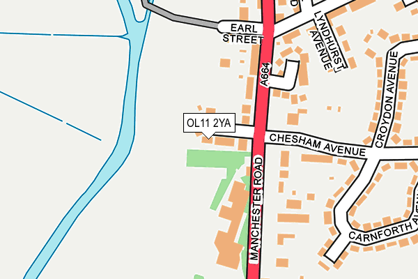 OL11 2YA map - OS OpenMap – Local (Ordnance Survey)