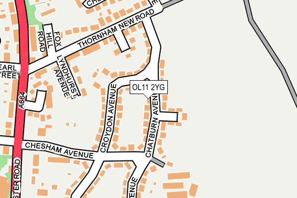 OL11 2YG map - OS OpenMap – Local (Ordnance Survey)