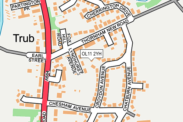 OL11 2YH map - OS OpenMap – Local (Ordnance Survey)