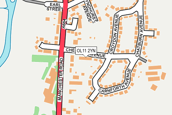 OL11 2YN map - OS OpenMap – Local (Ordnance Survey)