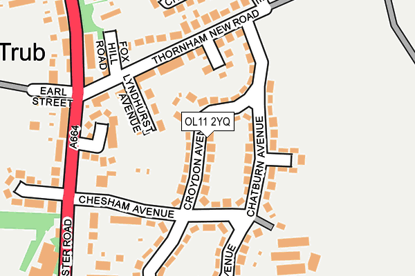 OL11 2YQ map - OS OpenMap – Local (Ordnance Survey)