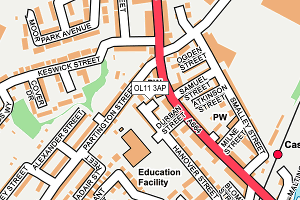 OL11 3AP map - OS OpenMap – Local (Ordnance Survey)