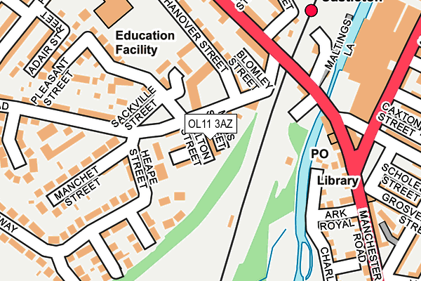 OL11 3AZ map - OS OpenMap – Local (Ordnance Survey)