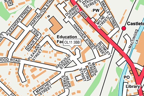 OL11 3BB map - OS OpenMap – Local (Ordnance Survey)