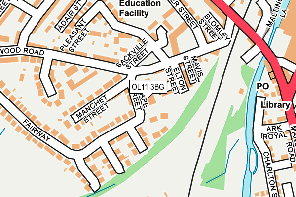 OL11 3BG map - OS OpenMap – Local (Ordnance Survey)