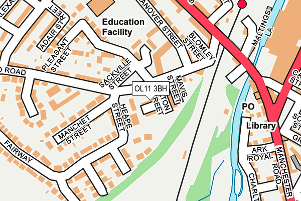 OL11 3BH map - OS OpenMap – Local (Ordnance Survey)