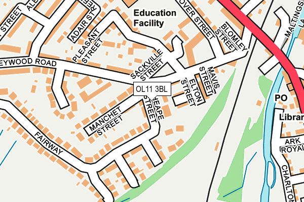 OL11 3BL map - OS OpenMap – Local (Ordnance Survey)