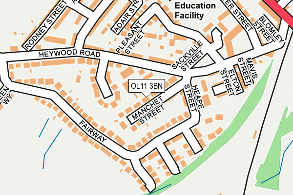 OL11 3BN map - OS OpenMap – Local (Ordnance Survey)