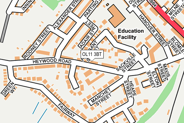 OL11 3BT map - OS OpenMap – Local (Ordnance Survey)