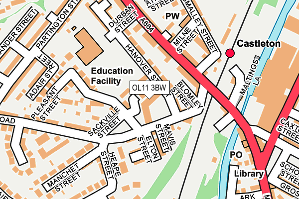 OL11 3BW map - OS OpenMap – Local (Ordnance Survey)