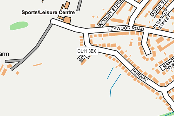 OL11 3BX map - OS OpenMap – Local (Ordnance Survey)