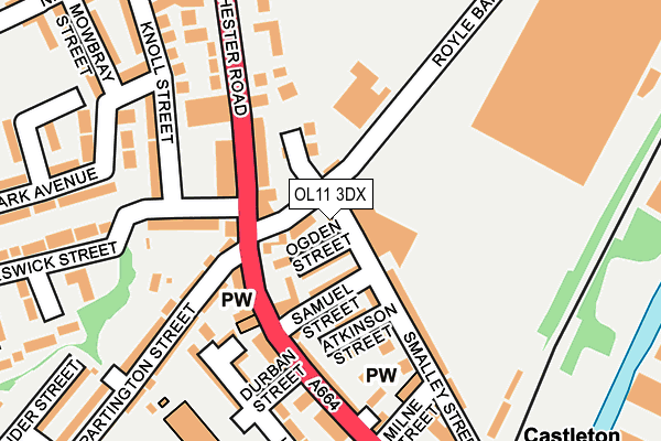 OL11 3DX map - OS OpenMap – Local (Ordnance Survey)