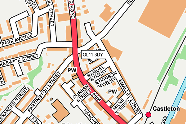 OL11 3DY map - OS OpenMap – Local (Ordnance Survey)