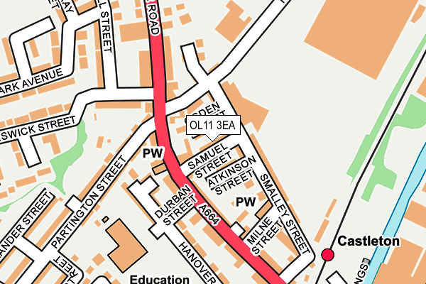 OL11 3EA map - OS OpenMap – Local (Ordnance Survey)