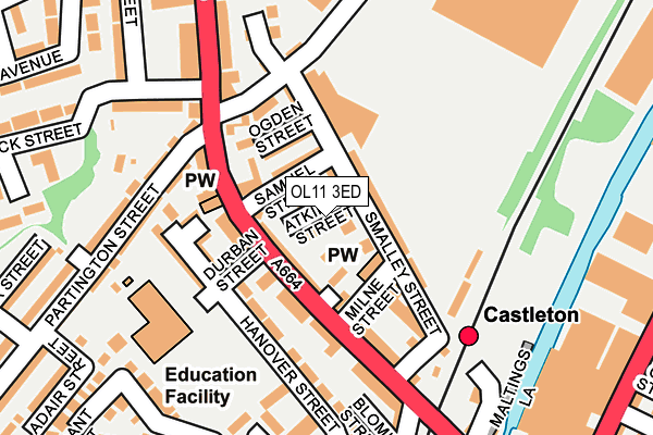 OL11 3ED map - OS OpenMap – Local (Ordnance Survey)