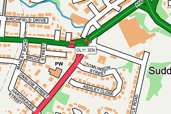 OL11 3EN map - OS OpenMap – Local (Ordnance Survey)