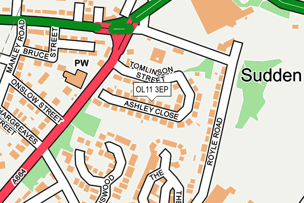 OL11 3EP map - OS OpenMap – Local (Ordnance Survey)