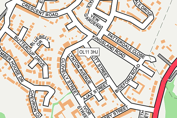 OL11 3HJ map - OS OpenMap – Local (Ordnance Survey)