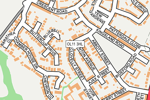 OL11 3HL map - OS OpenMap – Local (Ordnance Survey)