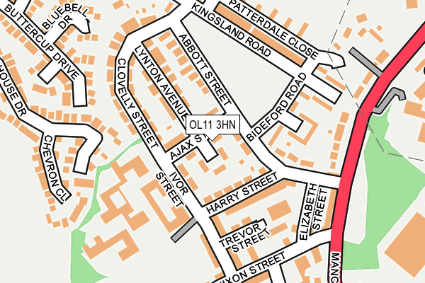 OL11 3HN map - OS OpenMap – Local (Ordnance Survey)